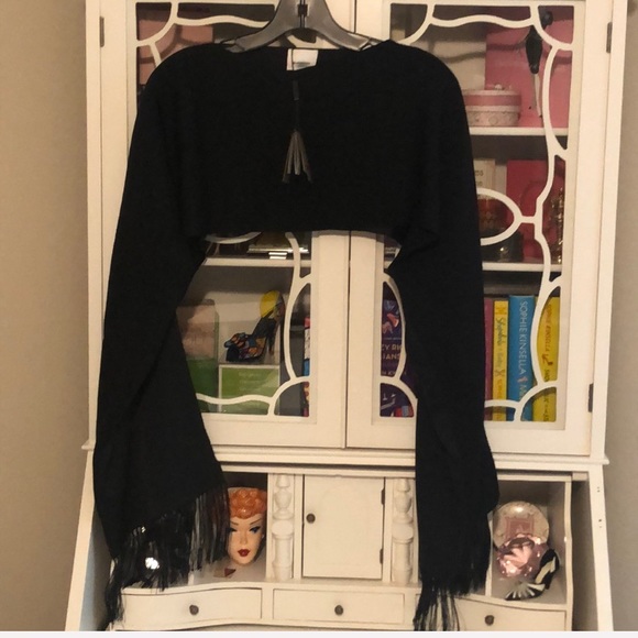 Burberry Black Silk Tux Scarf / Capelet - OS, NWT - Picture 8 of 8